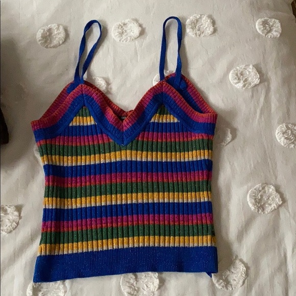 Nasty Gal sparkly multi color spaghetti tank - Picture 2 of 3